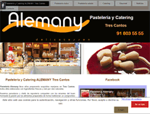 Tablet Screenshot of pasteleria-alemany.com